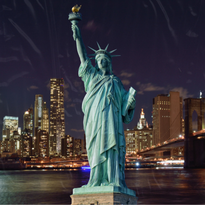 Statue of Liberty at night